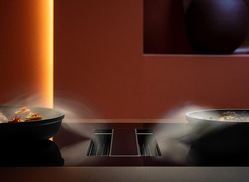 купить Встраиваемая поверхность электрическая Falmec ZERO EASY 84 Black Glass RAL 9005 (with filter pack) в Кишинёве 