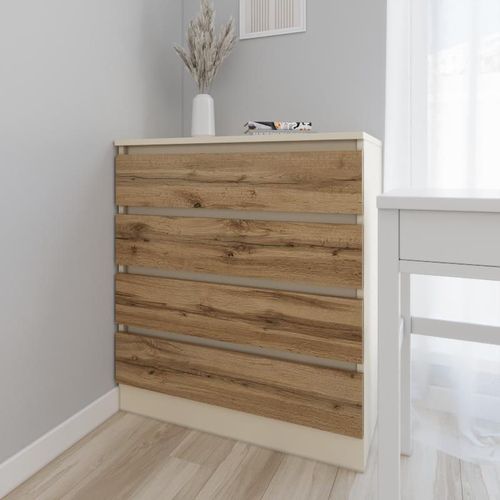 купить Комод Smartex (16062) Т1 90cm Ivory+Stejar Inchis в Кишинёве 
