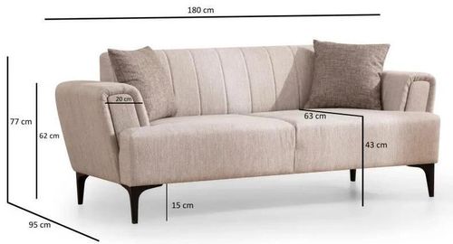 купить Диван Trendy Hamlet Bej (2 locuri) в Кишинёве 