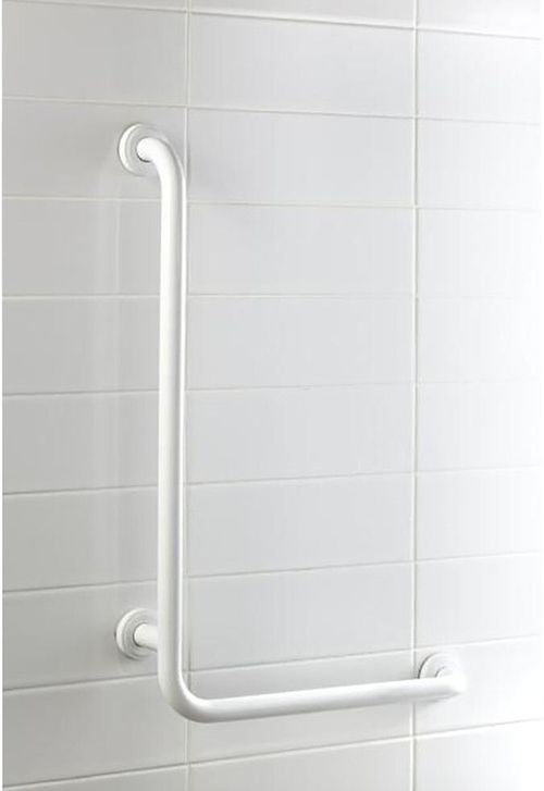 cumpără Accesoriu pentru baie Bisk 04784 Miner unghi L de baie p/u persoane cu dezabilitati PRO 550x550mm, 25mm, white în Chișinău 