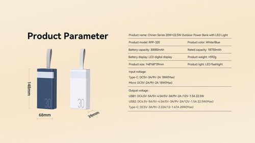 cumpără Acumulator extern USB (Powerbank) Remax RPP-320 30KmAh PD+QC 20W+22,5W Blue în Chișinău 