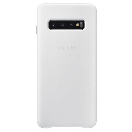 купить Чехол для смартфона Samsung EF-VG973 Leather Cover Galaxy S10 White в Кишинёве 