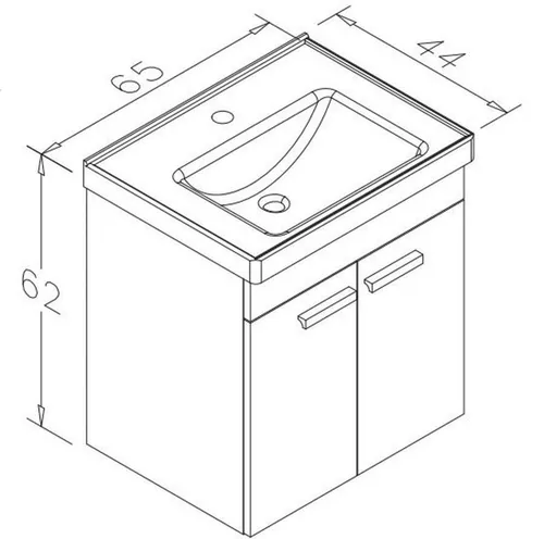 cumpără Dulap pentru lavoar Orka Enez 65 Irony (2065) în Chișinău 