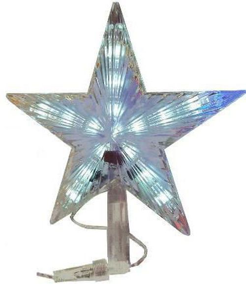 cumpără Decor de Crăciun și Anul Nou Promstore 37393 Верхушка елочная LED звезда 23X21.5cm, бел, разноцв în Chișinău 