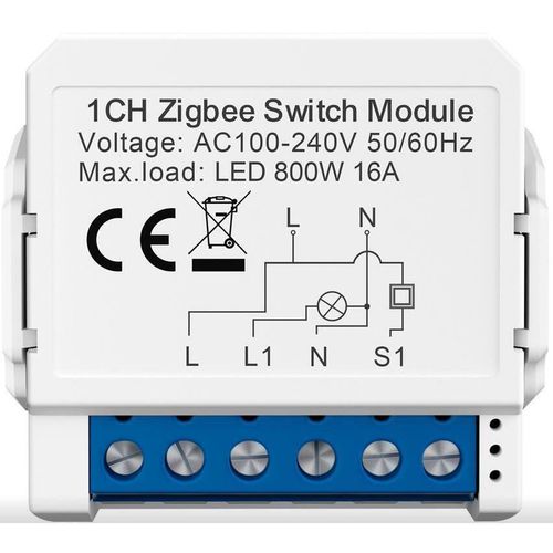 купить Выключатель электрический Avatto Smart Light Switch 1 Gang 100W Zigbee (No Neutral Wire) в Кишинёве 