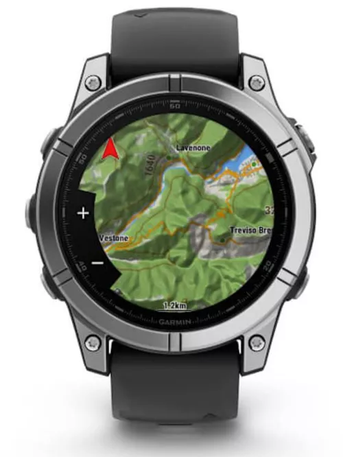 купить Смарт часы Garmin Fenix E – 47 mm, Stainless steel with Black silicone band (010-03025-00) в Кишинёве 