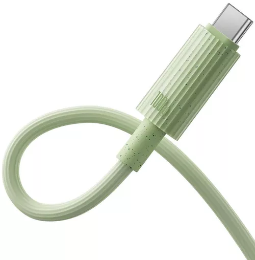 купить Кабель для моб. устройства Baseus P10360202631-00 Type-C to Type-C 5A 100W 1m, Habitat Series, Natural Green в Кишинёве 