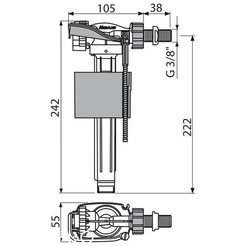 купить Унитаз Alcaplast A150-3/8" боковая подводка в Кишинёве 