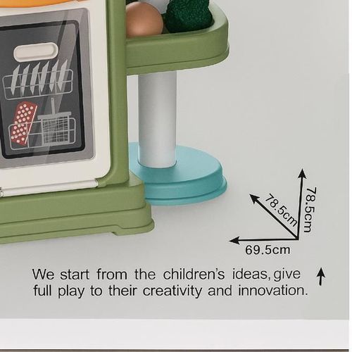 купить Игрушечная кухня и посуда New World 8788B Set de bucatarie multifunctional, 64 elemente, cod 922037 в Кишинёве 