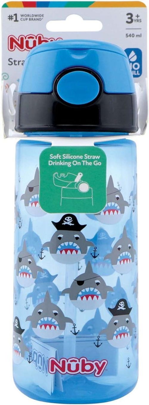 cumpără Cană cu pai Nuby NV04018 Поильник трубочка PP - 540ml - 3+ în Chișinău 
