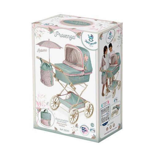 cumpără Păpușă DeCuevas 82045 коляска для кукол REBORN с зонтиком и аксессуарами PROVENZA 2022 - 90 cm în Chișinău 