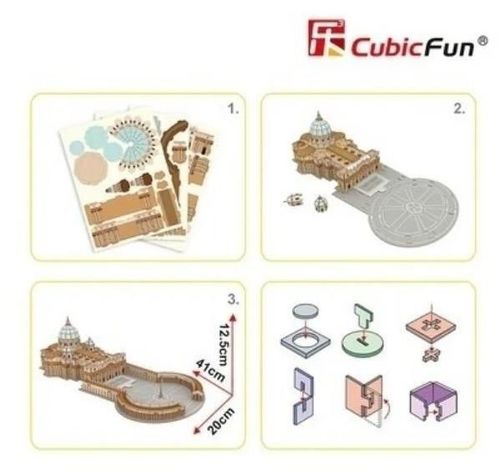 cumpără Set de construcție Cubik Fun C244h 3D puzzle Bazilica Sf. Petru, 68 elemente în Chișinău 