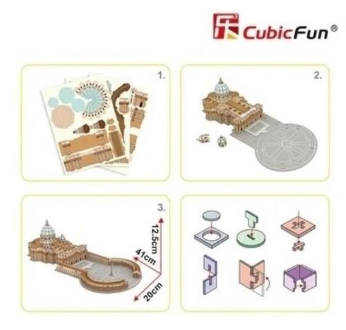 cumpără Puzzle Cubik Fun C244h 3D puzzle Bazilica Sf. Petru, 68 elemente în Chișinău 