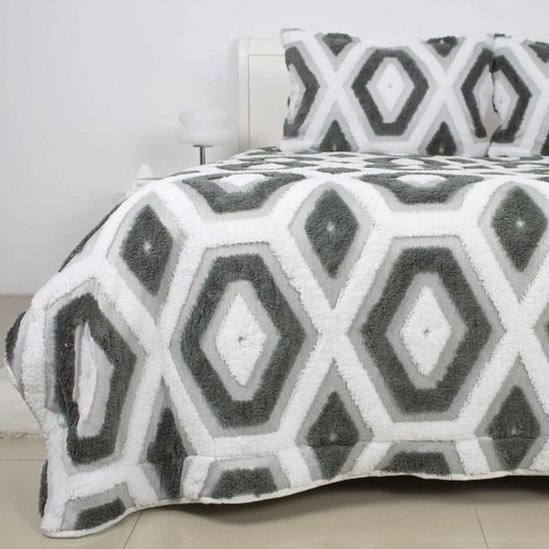 cumpără Textile de casă Relaxe Home 024553 Cuvertura TEP BOHO 220x240cm, Light Grey în Chișinău 