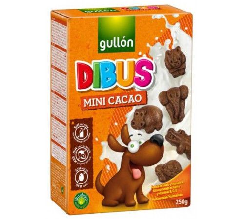 Biscuiti pentru copii Gullon Dibus Mini Cacao fara lactoza 250 g 