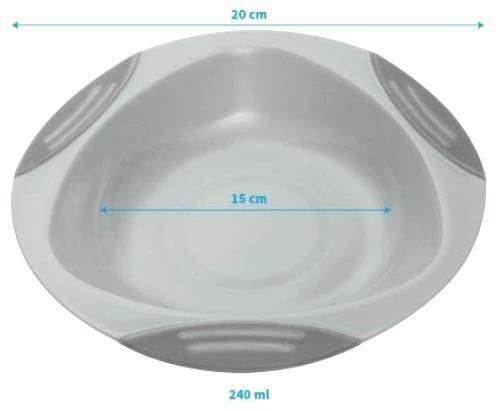 купить Посуда для кормления BabyOno 1062/03 Farfurie cu ventuza gri в Кишинёве 