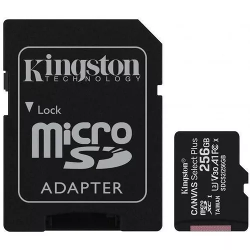 купить Флеш карта памяти SD Kingston SDCS2/256GB, microSD Class10 UHS-I + SD adapter, Canvas Select Plus в Кишинёве 