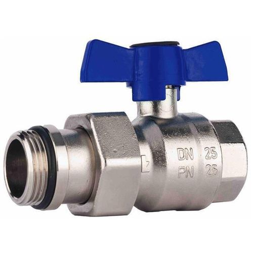 купить Запорная арматура HERZ Robinet bila cu olandez 1" (Albastru) cu garnitura pentru distrib. (88689) в Кишинёве 