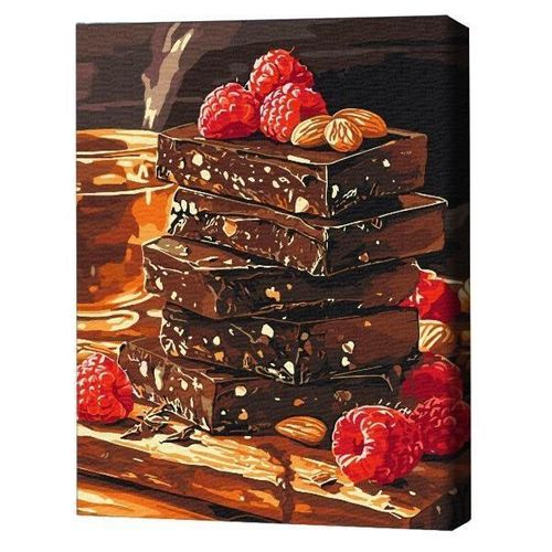 cumpără Tablou pe numere BrushMe RBS54451FC 30x40cm (fără cutie) Ciocolată cu nuci și fructe în Chișinău 