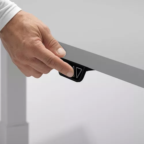 cumpără Masă de birou Ikea Rodulf cu înălțime electro-reglabilă 140x80 (Gri/Alb) în Chișinău 