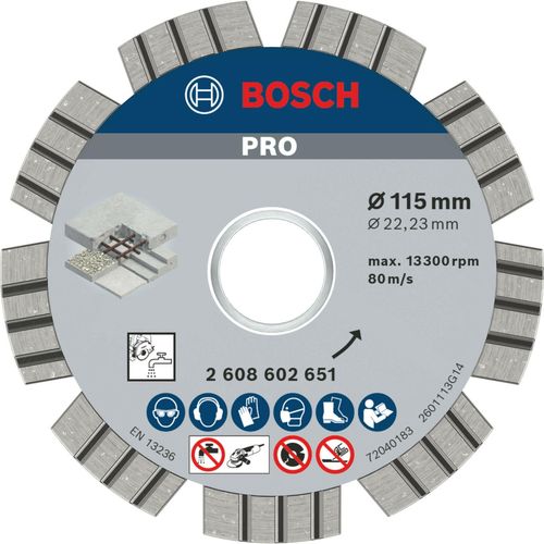 купить Диск отрезной Bosch 2608602651 Disc de taiere cu diamant 115mm в Кишинёве 