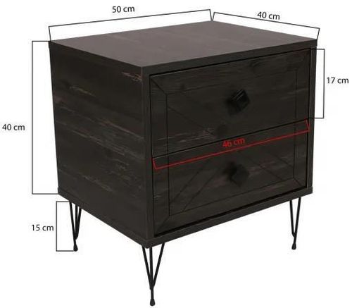 cumpără Noptieră Trendy Luna Maro închis, 50x55x40cm (GTR001540) în Chișinău 