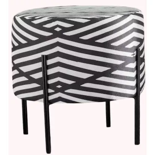 купить Пуф Trendy Tuffet Flux-Negru, Alb (GTR002890) в Кишинёве 