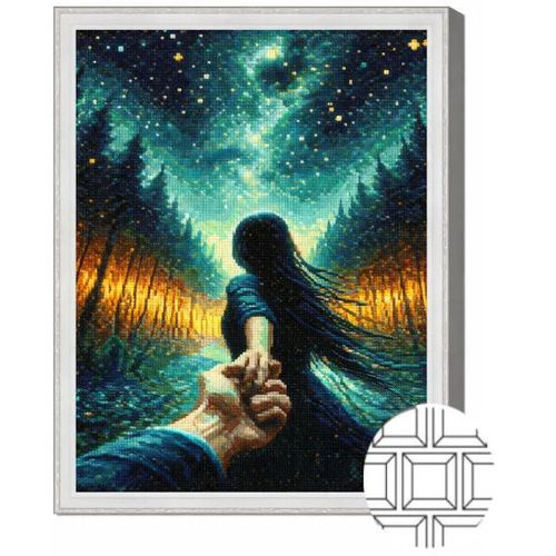 купить Картина по номерам Art Gallery QB206547 Mozaic cu diamante patrate 40x50cm Urmeaza-ma в Кишинёве 