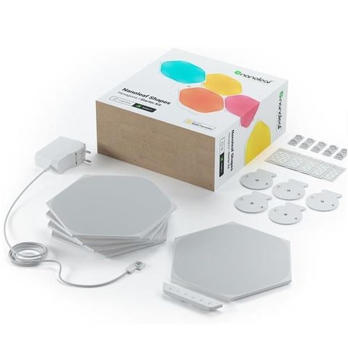 купить Декоративное освещение Nanoleaf NL42-5002HX-5PK Shapes Hexagons Starter Kit Mini 5 Panels в Кишинёве 