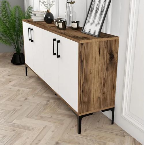 cumpără Casetieră Trendy Kiev 160, Nuc, Alb 160x78x35cm în Chișinău 