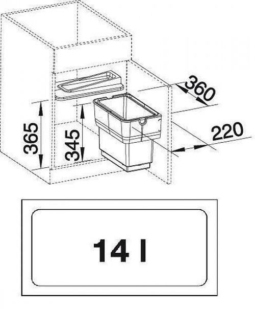 cumpără Coș de gunoi Blanco Select Singolo (512880) în Chișinău 