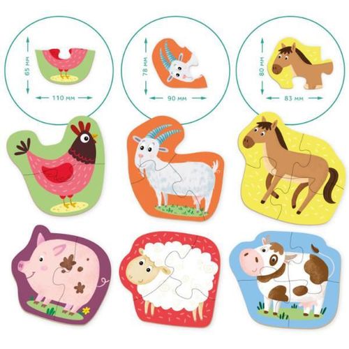 cumpără Puzzle Dodo 300152 Puzzle 6in1: Animale domestice în Chișinău 