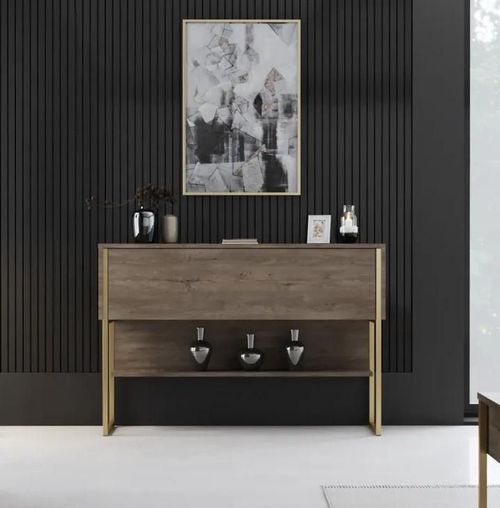 cumpără Masă Trendy Luxe, AurNuc, 120x80x30cm (GTR005829) în Chișinău 