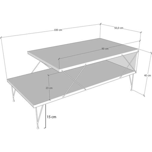 cumpără Măsuţă cafea Trendy Loira, Stejar 100x40x50cm în Chișinău 
