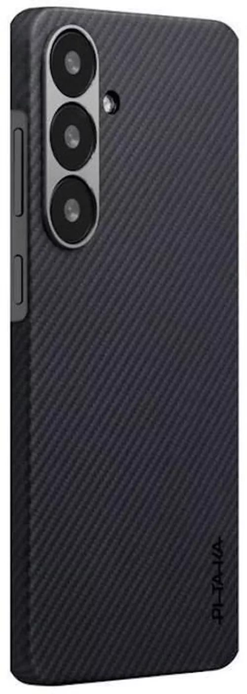 cumpără Husă pentru smartphone Pitaka Ultra-Slim for Samsung S25 (Black/Grey) (KS2501) în Chișinău 
