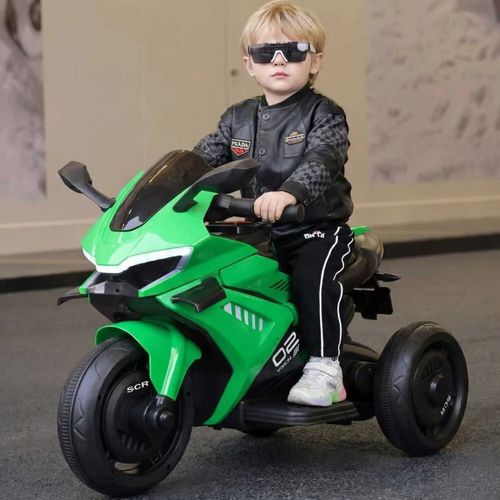 cumpără Mașină electrică pentru copii Richi (RTW8) Motocicleta verde pe acumulator pentru copii (29631) în Chișinău 