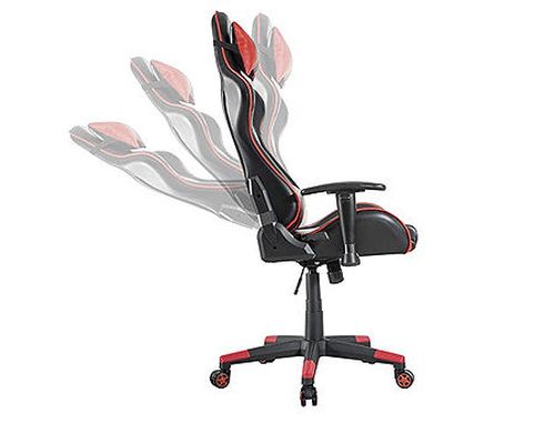 cumpără Lumi Gaming Chair with Headrest & Lumbar Support CH06-1, Black/Red, 2D Armrest, 350mm Nylon Base, 60mm PU Caster, 100mm Class 3 Gas Lift, Weight Capacity 150 Kg în Chișinău 