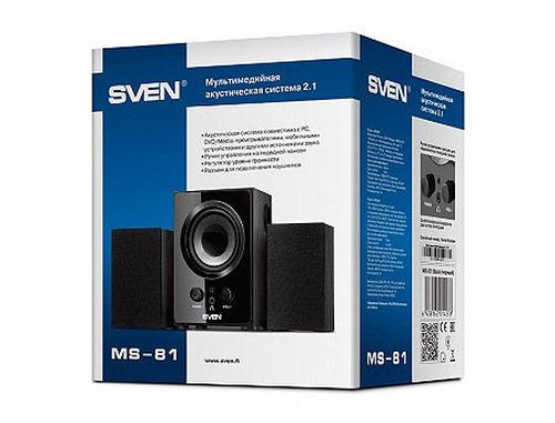 cumpără Active Speakers SVEN MS-81 Black ( 2.1 surround, RMS 9W, 5W subwoofer, 2x2W Satellites ) (boxe sistem acustic/колонки акустическая сиситема), www în Chișinău 