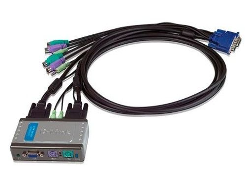 cumpără D-Link KVM-121, 2-port KVM Switch with build in cables, with Audio (switch KVM pentru 2PC - 1utilizator/двухпортовый переключатель KVM для 2 ПК - 1 пользователь) în Chișinău 