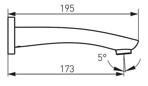 купить Смеситель для ванны Ferro L-173 WWP02 pipa fixa в Кишинёве 