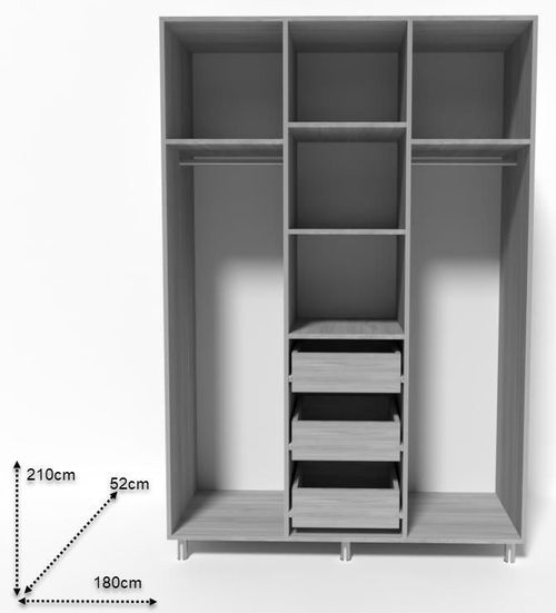 cumpără Dulap Smartex (15818) N12 180cm Alb în Chișinău 