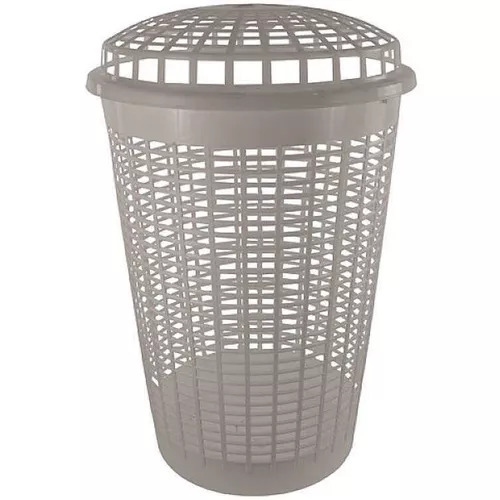 купить Корзина для белья Promstore 57756 Cos pentru rufe cu capac Linda 60L, 45x66cm, polipropilen, cappucino в Кишинёве 