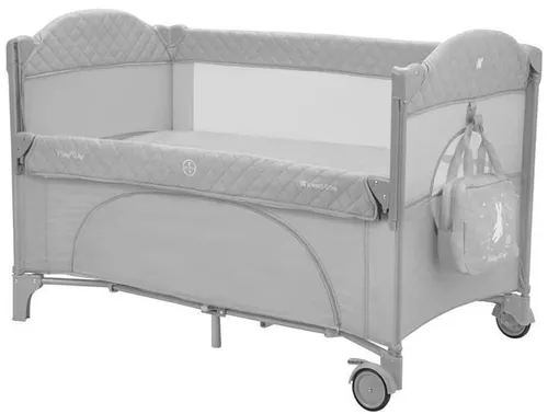 купить Манеж Kikka Boo 31003010110 Patut pliabil cu 2 niveluri Milky Way Grey 2023 в Кишинёве 