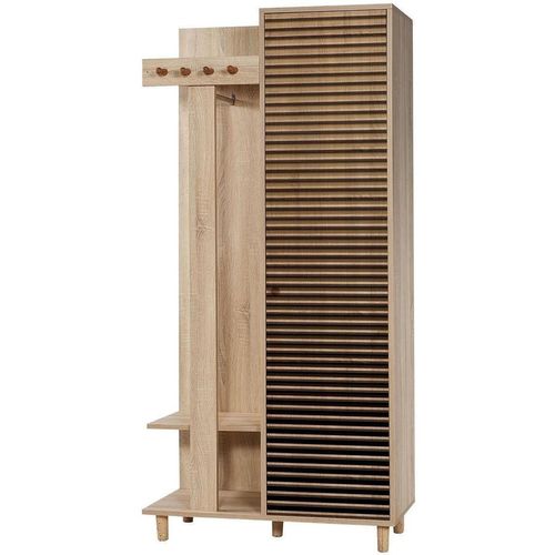 cumpără Mobilă pentru antreu Trendy Garmanto 90-220, Stejar Sonoma, 90x192x36cm (GTR005932) în Chișinău 