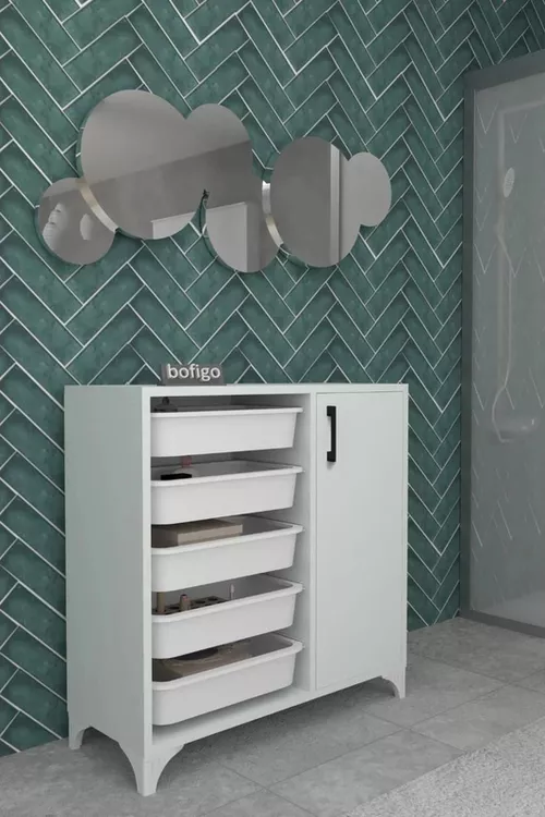 купить Шкаф детский Bofigo Коробка для игрушек 770x300x785mm, White (12-02-01) в Кишинёве 