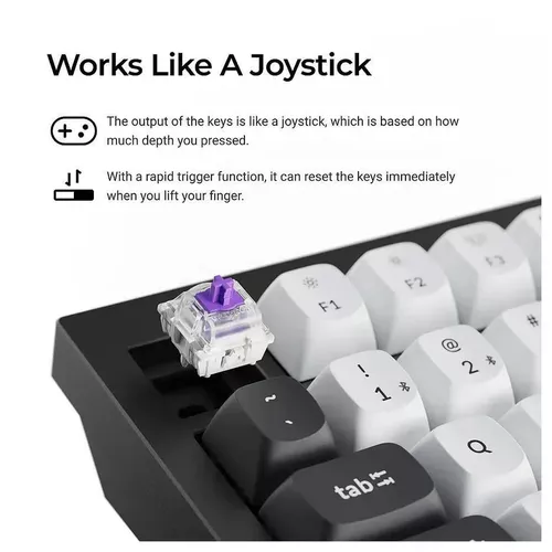 купить Клавиатура Keychron Q3 HE QMK Wireless Custom Full-Metal Mechanical Keyboard (Q3H-M1), Carbon Black в Кишинёве 