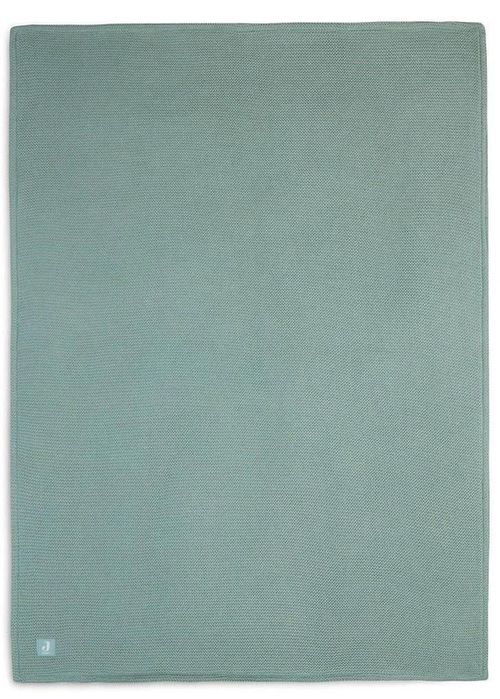 cumpără Lenjerie de pat pentru copii Jollein 517-511-65219 Paturica Basic Knit Forest Green/Coral Fleece, 75x100cm în Chișinău 