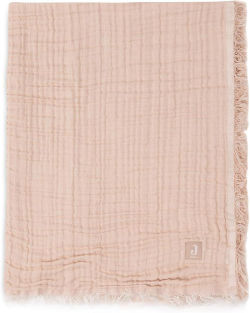 cumpără Lenjerie de pat pentru copii Jollein 521-557-68012 Paturica Fringe Moonstone/Ivory GOTS, 120x120 cm în Chișinău 