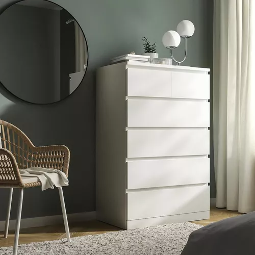 cumpără Comodă Ikea Malm 6 sertare 80x123 (Alb) în Chișinău 