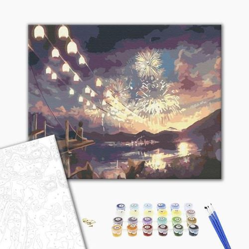 cumpără Tablou pe numere BrushMe RBS52192FC 30x40cm (fără cutie) Atmosferă de vacanță în Chișinău 